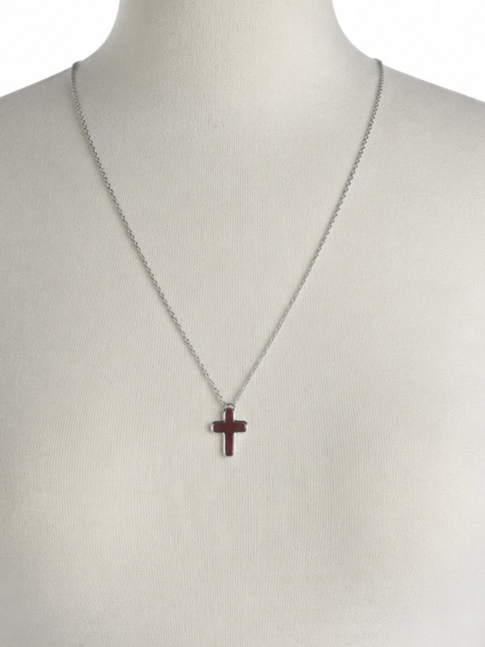 Silver Tone Dainty Cross Necklace (NWT)